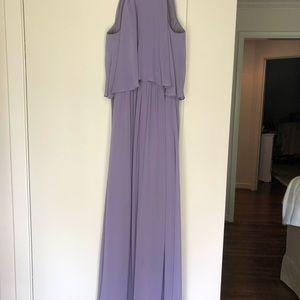 After Six purple halter full length gown